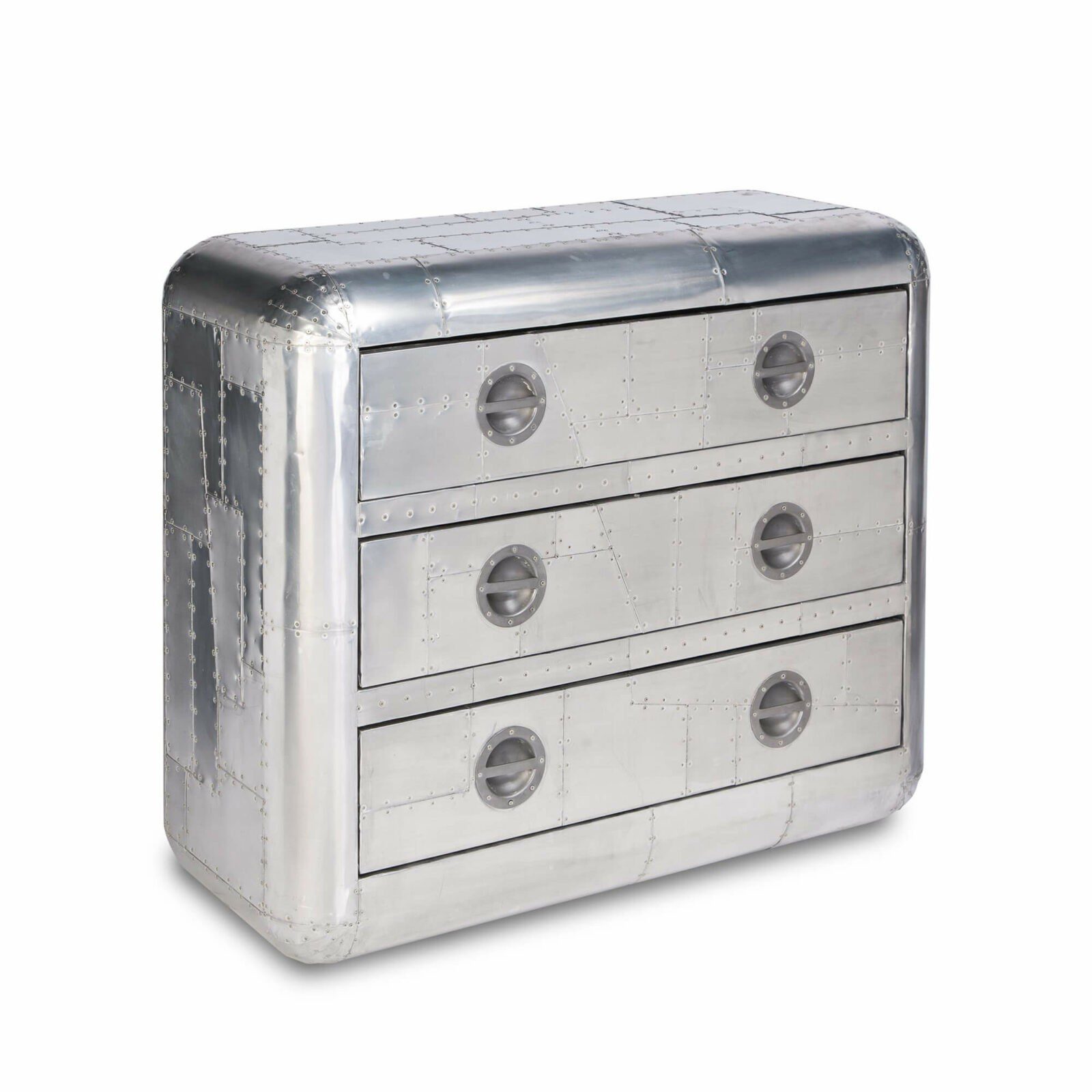 coco republic timothy oulton hercules chest of drawers medium aluminium storage furniture 001