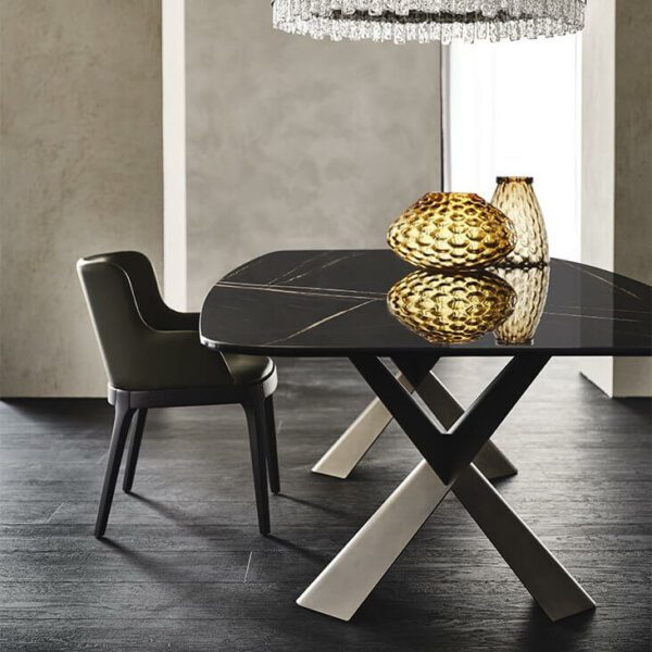 頤朵 麥斯 鐵腳原木餐桌 Cattelan Italia Mad Max Keramik Premium Table 特殊底板設計 陶板餐桌 義大利 西班牙 台灣